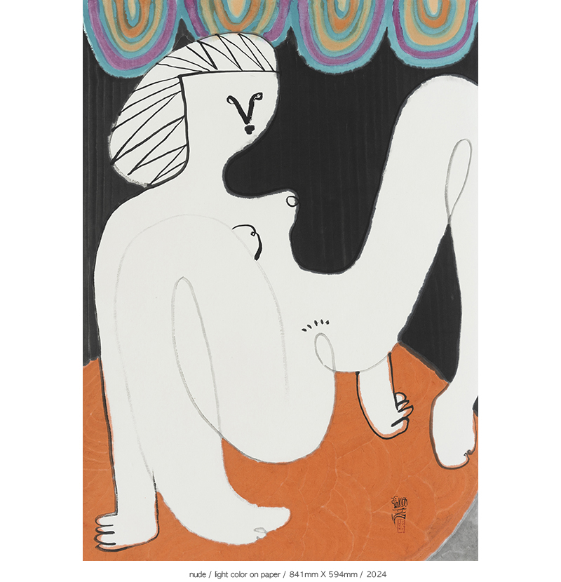 Jang Byeong Eun · Eastbrush · 张炳彥 · nude · light_color_on_paper · 841mm_x_594mm · 2024